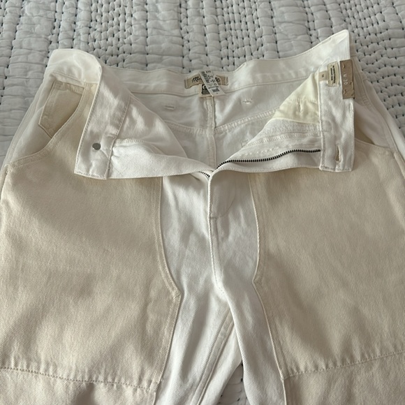 SALE! NWT Madewell White/Cream '90s Straight Jean: Two-Tone Workwear Ed. Sz.30 - Picture 9 of 10